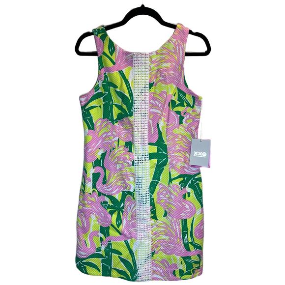 NWT: LILLY PULITZER Target Flamingo Floral Pineapple Yellow Dress Size 10 (G310) - Picture 8 of 12